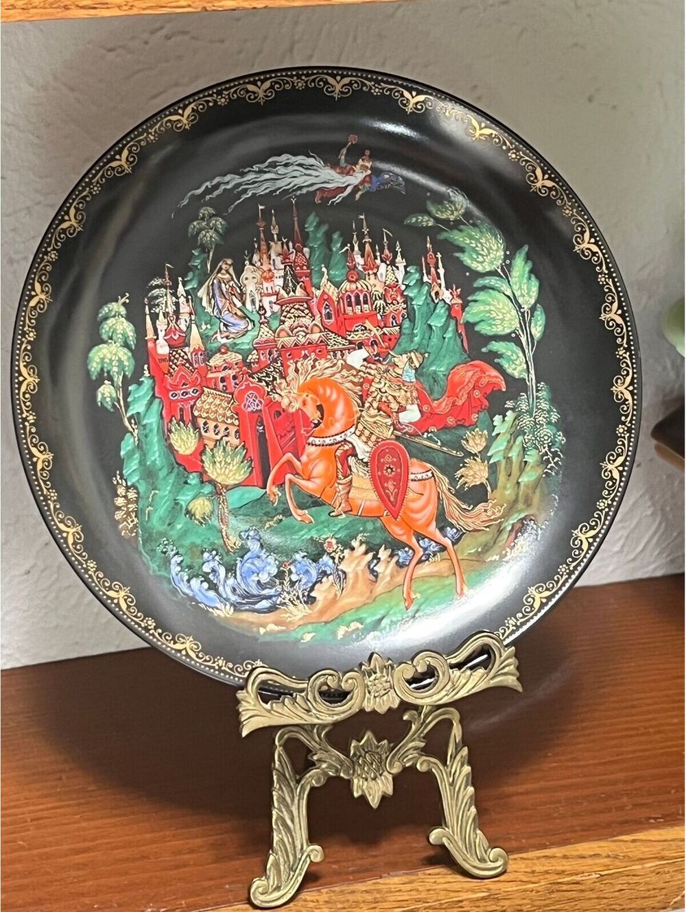 Tianex porcelain plate from 1988, Ruslan and Ludmila